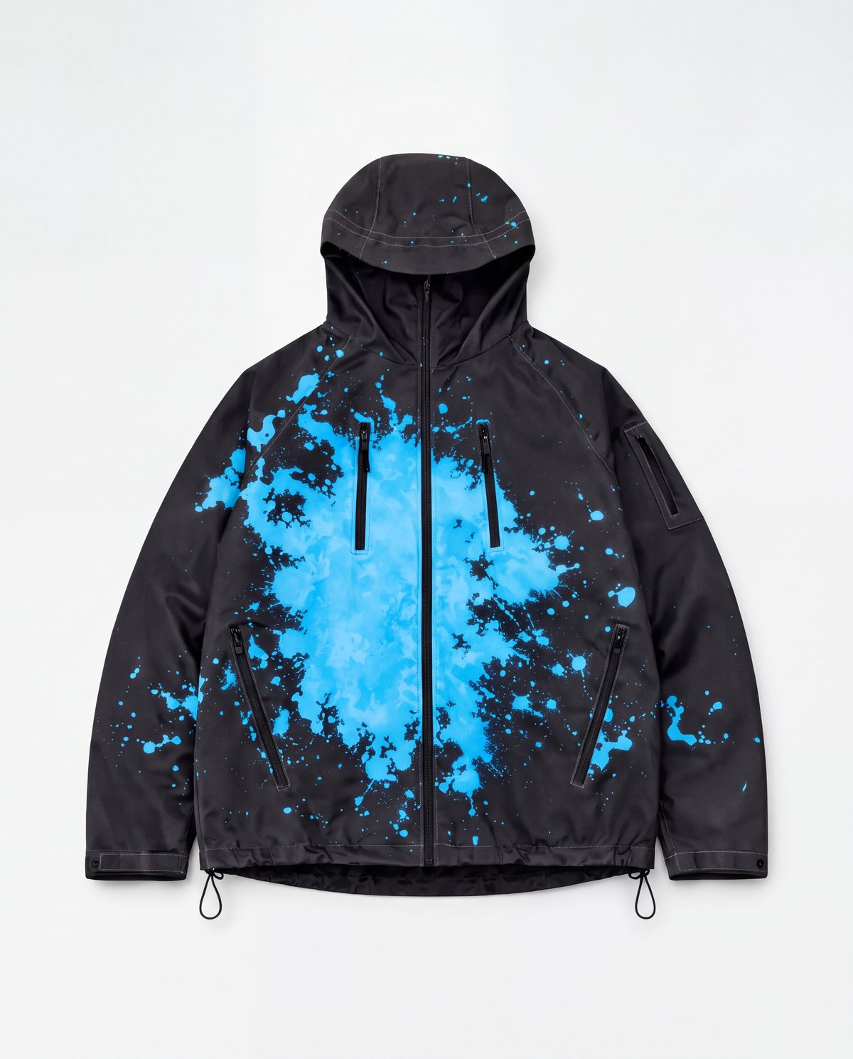The AVYRO jacket wet, blue splash