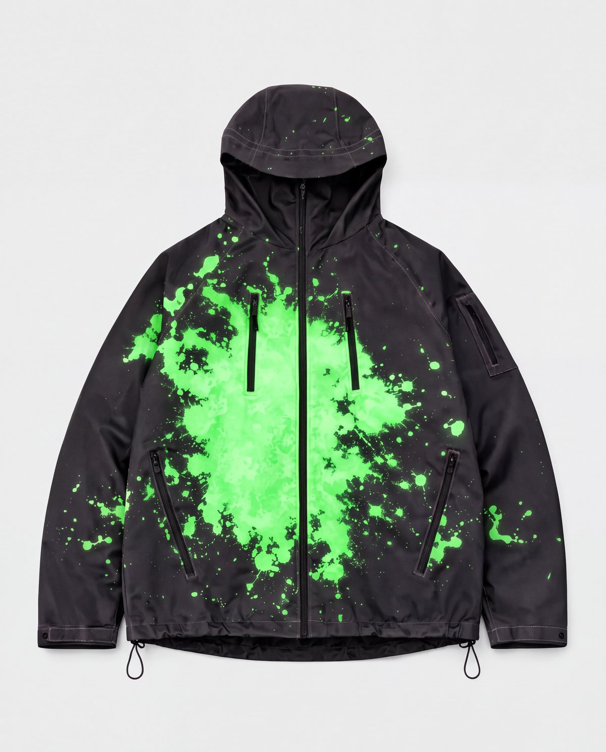 The AVYRO jacket wet, green splash